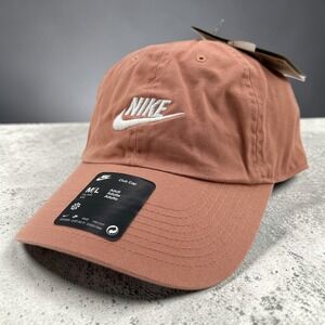 Nike Club Unstructured Futura Wash Cap Size M/L Rosewood Strapback Hat NEW